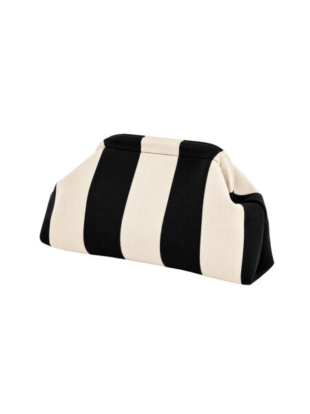 Clutch Be Famous Striped Woven Black/Cream