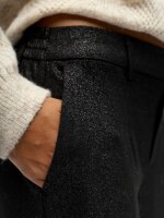 Hose Object Objlisa Wide Pant AOP Noos Black/Silver glitter